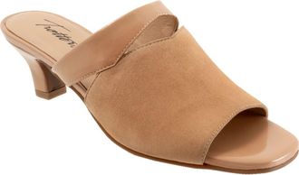 Trotters Ninette Kitten Heel Slide Sandal in Beige Suede at Nordstrom, Size 10.5