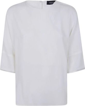 Fabiana Filippi Blouse met kettingdetail en driekwart mouwen - Dames - Blouses - Wit - XS - Overhemden
