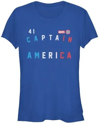MARVEL Juniors Marvel Forty One Captain T Shirt in Royal Blue at Nordstrom, Size Xx-Large