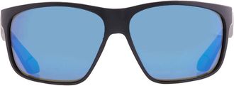 Costa TRADES Blue Mirror Polarized Glass Rectangular Mens Sunglasses 6S9128 912802 60
