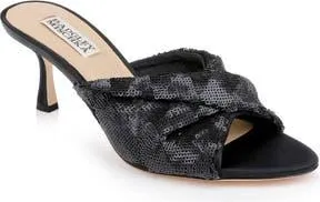 Badgley Mischka Gailea Slide Sandal in Black Sequins at Nordstrom Rack, Size 5.5