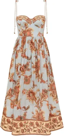 Zimmermann Aster katoenen midi-jurk