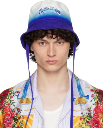 帽子・その他 Denim Bucket Hat - Maison Kitsune - Cotton - Blue Maison Kitsuné Maison Kitsune Denim Bucket Hat, Size XS/S