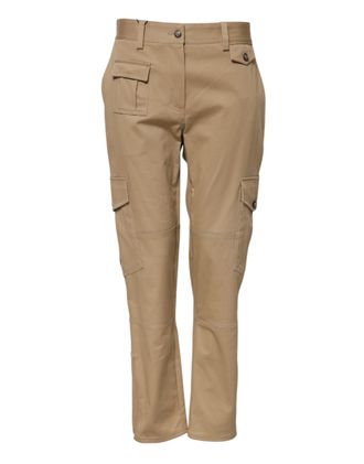 Dolce & Gabbana Womens Cargo Pants Relaxed Fit - Tan