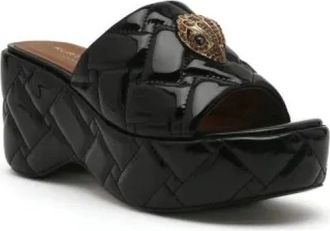 Kurt Geiger Kensington Wedge Mule 820 - Dames - Sleehakken - Zwart - 37 EU - Schoenen