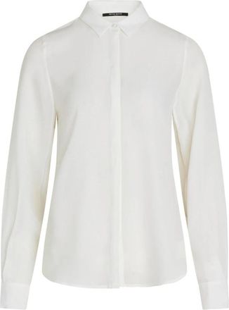 Bruuns Bazaar Zijden overhemd Snow White Elegant Lange Mouw - Dames - Overhemden - Wit - XL - Overhemden