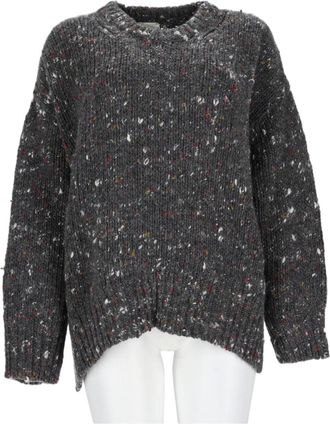 Alysi Chunky Knit Sweater With Multicolored Speckles