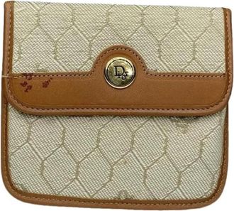 Dior Pre-owned 30 Montaigne Coin Case - Dames - Vintage Accessoires - Beige - ONE Size - Leer - Vintage