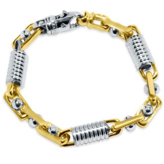 Pompeii3 Mens Link 14k Gold (69gram) or Platinum (111gram) 7.5-8.5mm Bracelet 8.5