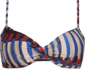 Lygia & Nanny Top bikini a righe - Blu