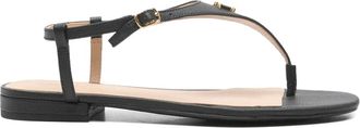 Lauren Ralph Lauren Sandali infradito con logo - Nero