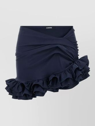 Jacquemus playa asymmetric high waist draped skirt