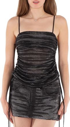 Alexander Wang Crystal-Embellished Hotfix Cami Top, Size X-Small
