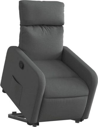 vidaXL Vidaxl - Sill&oacute;n Reclinable Elevable De Tela Gris Oscuro