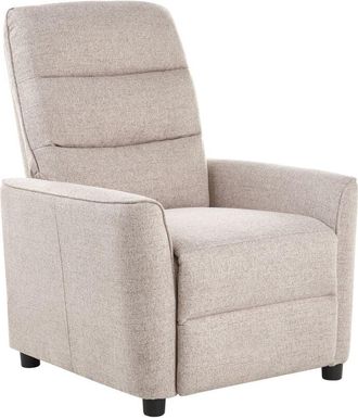 Beliani Recliner Chair SANDE With Footrest Fabric Taupe