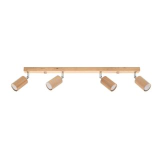 Wonderlamp L&aacute;mpara de techo estilo n&oacute;rdico de madera con 4 focos