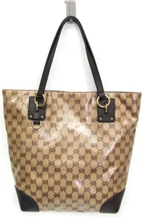 Gucci Pre-owned Tote Bags, female, Brown, Size: ONE SIZE Pre-owned Leather gucci-bags