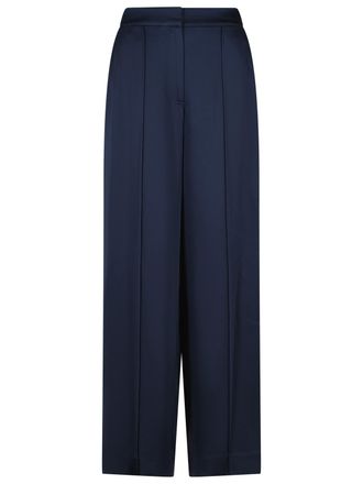 SIMKHAI Kira Loose Pants In Navy Blue Acetate Blend