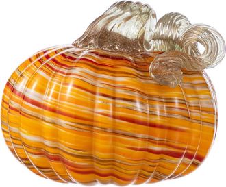 Glitzhome Fall Multi-Style Small Glass Pumpkins in Orange at Nordstrom