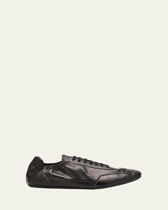 Prada Mens Collapse Leather Sneakers