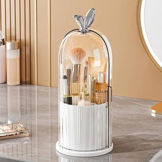 OEM Caja De Maquillaje, Organizador De Maquillaje, Con Tapa Y Soporte, Ahorra Espacio, Adecuada Para Brochas De Maquillaje Y Cosm&eacute;ticos, Blanca