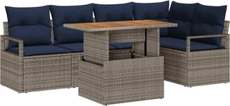 vidaXL Conjunto De Sof&aacute;s De Jard&iacute;n 6 Uds. 5-n&uacute;mero De Plazas Vidaxl