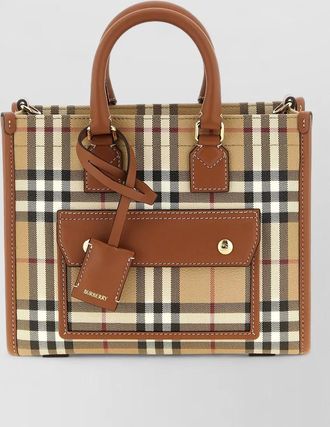 Burberry freya check shoulder bag top handles