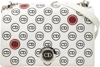 Dior Pre-owned Diorama Leather Chain Shoulder Bag - Dames - Vintage Schoudertas - Wit - ONE Size - Leer - Vintage