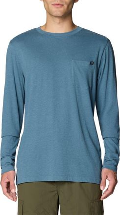 Mountain Hardwear On Edge Organic Cotton & Hemp Long Sleeve T-Shirt in Adriatic Blue at Nordstrom, Size Xx-Large