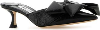 Jimmy Choo London Womens Staz Mule Black Leather Heels