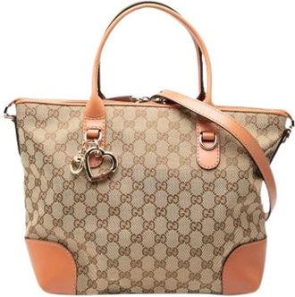 Gucci Pre-owned Handbags, female, Beige, Size: ONE SIZE Pre-owned Vintage Satchel