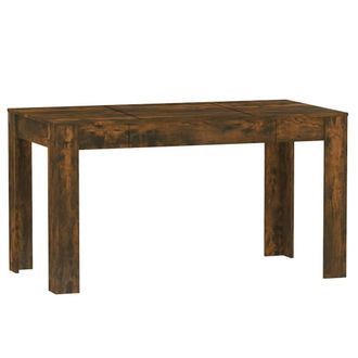 Berkfield Home Dining Table Smoked Oak 140x74.5x76 cm Engineered Wood in Brown
