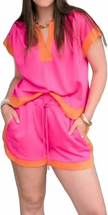 Entro Lemonade Twist Set In Pink