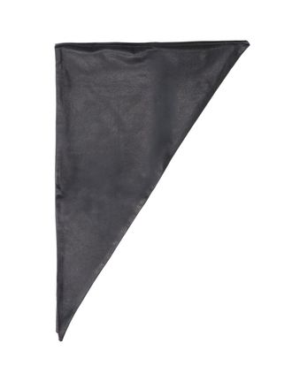 Christophe Lemaire Black Lambskin Leather Triangular Scarf
