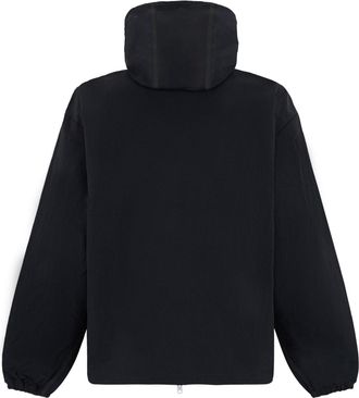 Diesel Mens Windbreaker With Hood Black Polyamide Raincoats Coat