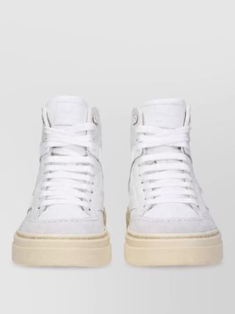 Ferragamo leather high-top sneakers