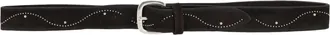Alberto Luti Black Suede Studded Belt