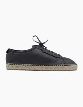 Emporio Armani Mens NAPPA ESPADRILLE - Black - Size: 11