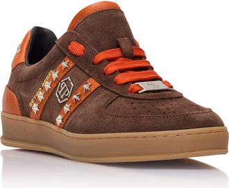 Philipp Plein Low-Top Sneakers Retro Rebel Leather Unisex in Brown at Nordstrom, Size 40
