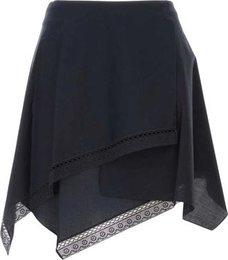 J.W.Anderson Handkerchief Skirt - Dames - Korte rokken - Zwart - 2XS - Katoen - Rokken