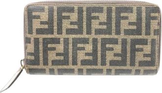 Fendi Pre-owned Lange portemonnee (bi-fold) - Heren - Vintage Accessoires - Bruin - ONE Size - Leer - Vintage