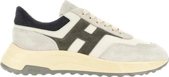 Hogan Hyperlight Panelled Sneakers - Heren - Sneakers - Wit - 44 EU - Leer - Schoenen