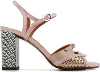 Chie Mihara Leren sandaal met gespsluiting - Dames - Sandalen met hakken - Geel - 38 EU - Leer - Schoenen