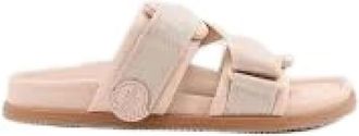 Moncler Mon Summer Slide - Dames - Sandalen - Beige - 38 EU - Leer - Schoenen