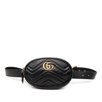 Gucci Pre-owned Gucci GG Marmont Matelasse Leather Belt Bag Ladies 476434 493075