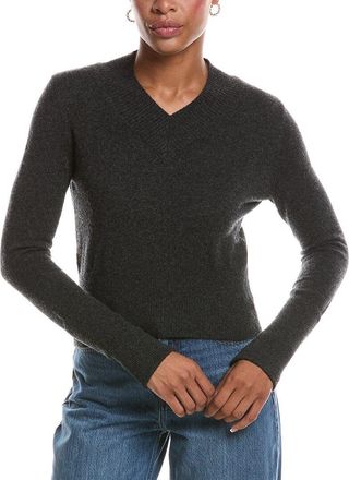 Autumn Cashmere V-Neck High Cuff Cashmere Sweater