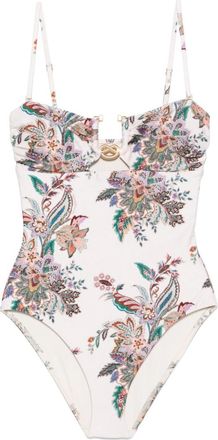Zimmermann Beige Floral Printed Swimsuit