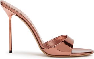 PARIS TEXAS Lidia 105 Metallic Leather Mules - Metallic Silver - 36 (IT36/ UK3)