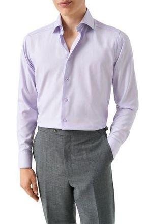 Eton Contemporary Fit Light Purple Textured Cotton Dress Shirt at Nordstrom Rack, Size 15