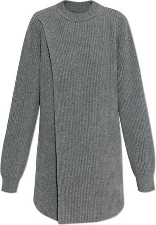 Jil Sander Truien & Vesten, Dames, Grijs, M, Wol, Wollen trui